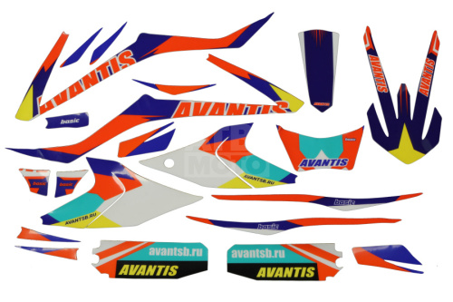 Комплект наклеек pitbike Avantis Basic Комплект наклеек pitbike Avantis Basic